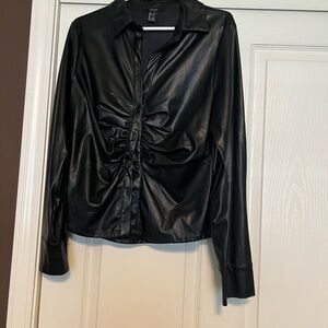 Black Faux Leather Jacket
